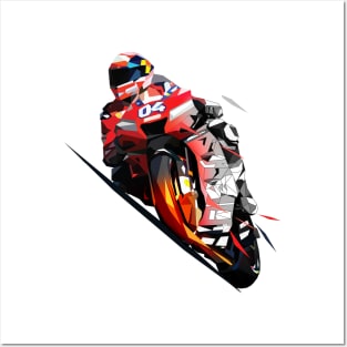 Andrea Dovizioso Low poly Posters and Art